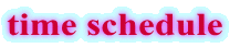 time schedule 